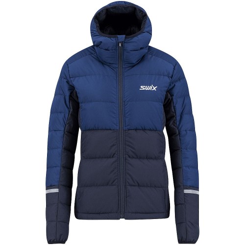 Kurtka na narty biegowe damska SWIX Dynamic damska puchowa, kolor estate blue 13286-72105
