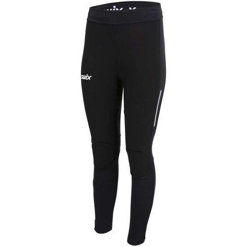 Spodnie na narty biegowe damskie elastyczne obcisłe Swix Focus wind tights 22466-10000, czarne