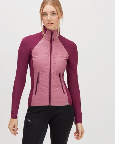 Damska bluza na biegówki kolor śliwka.