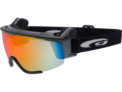 Okulary na narty biegowe Goggle Mizhu T322-3, ramka czarna, soczewka polichromatyczne czerwone kat. 3