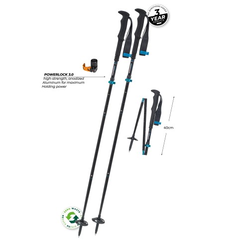 Kije trekkingowe Komperdell karbonowe FX L Carb Vario Appr Comp