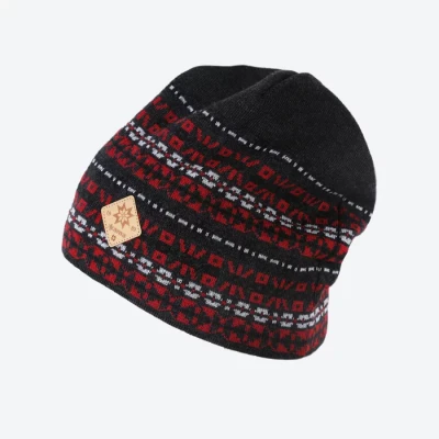 Czapka z dzianiny z wełny Merino Kama A185 111 ciemno szara