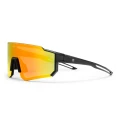 Okulary rowerowe CHPO Siri mate black Red Mirror, bok