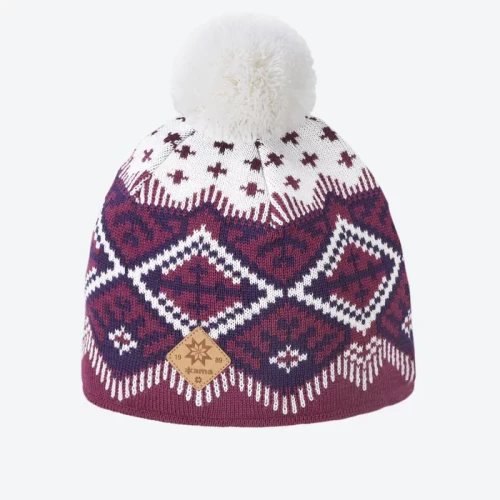 czapka damska merino z pomponem