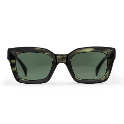 Okulary przeciwsłoneczne CHPO Anna Smoke Green 16132RS – zielone, unisex