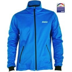 Kurtka Softshell na rower i narty biegowe SWIX Lillehammer męska, kolor royal blue