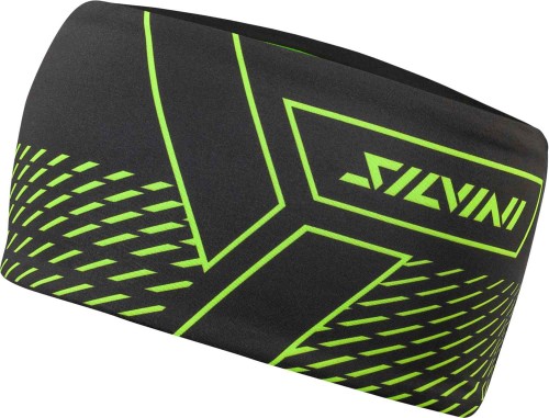 Cienka opaska sportowa Silvini Para, czarno-zielona UA1523-0841