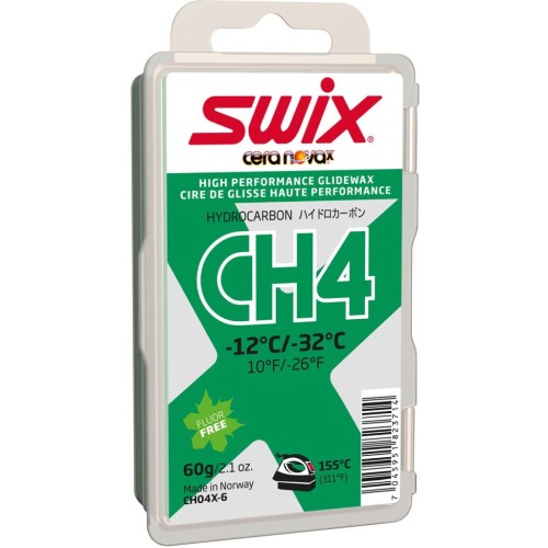 Parafina, smar ślizgowyw kostce Swix CH4X zielony, -12 °C/-32°C, 60g
