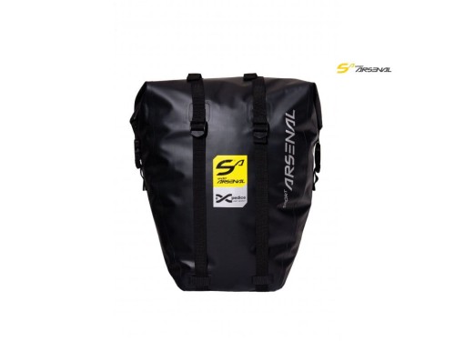 Wodoodporna sakwa boczna na bagażnik Sport Arsenal art. 312Y czarna, seria Expedition