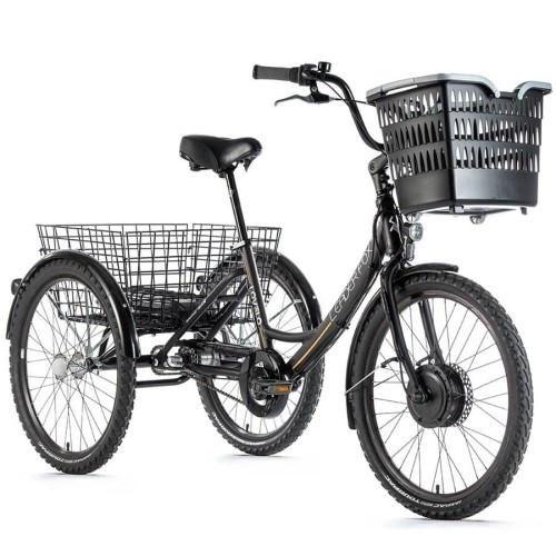 Rower trójkołowy elektryczny rehabilitacyjny E-TRICYCLE LOVELO, 2019-1 kolor czarno-złoty matowy