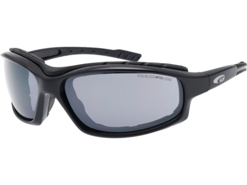 Okulary sportowe z powłoką przeciw zaparowaniu i miękką, zdejmowalną wyściółką ramki Goggle Atlas T542-1, soczewka grafitowa kategoria 3, ramka czarna matowa