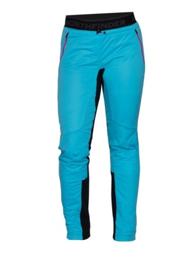 Spodnie na biegówki i skituring damskie NORTHFINDER active Polartec Power Stretch Pro KAMENISTA, niebieskie