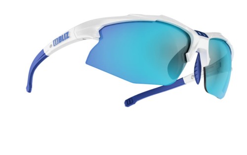 Okulary sportowe Bliz Active Hybrid soczewki Hydro Lens System Smoke blue multi 52806-03 kat 3, 2 dodatkowe soczewki, ramka biała roz. M/L