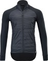Męska bluza sportowa, przód ocielone panele, tył przewiewny, Silvini Grado, czarna MJ1714-0811