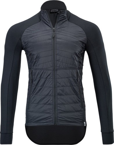 Męska bluza sportowa, przód ocielone panele, tył przewiewny, Silvini Grado, czarna MJ1714-0811