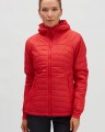 Damska kurtka ocieplona primaloftem, Silvini Cesi, z kapturem, lekka i ciepła, czerwona