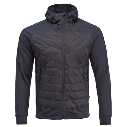 ęska bluza z kapturem, polarowa z nieprzewiewnymi panelami z przodu Silvini Dirilo MJ1310 czarna